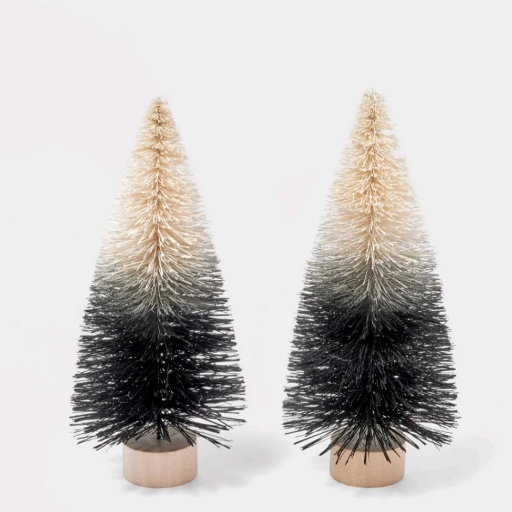 Target Hyde & EEK! 2pk Black & Cream Ombre Bottle Brush Tree Set